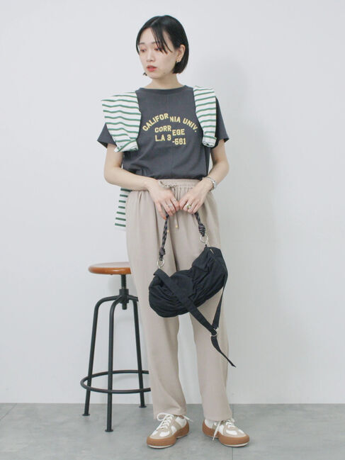 Samansa Mos2 blue「【接触冷感】マルチスタイルイージーパンツ」|その他|