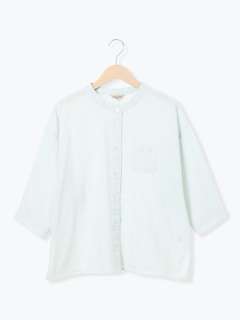 Samansa Mos2「バンドカラーゆるシャツ」|シャツ・ブラウス|