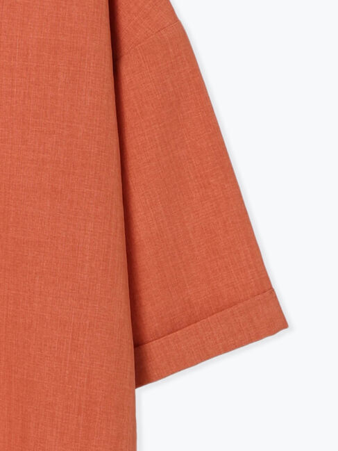 Samansa Mos2 blue「リネンタッチワイドブラウス」|シャツ・ブラウス|