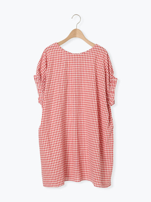 Samansa Mos2「袖口ギャザー前後2WAYチュニック」|シャツ・ブラウス|