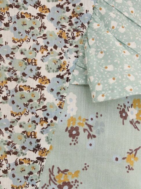 Samansa Mos2「インド柄アソート袖フリルブラウス」|シャツ・ブラウス|