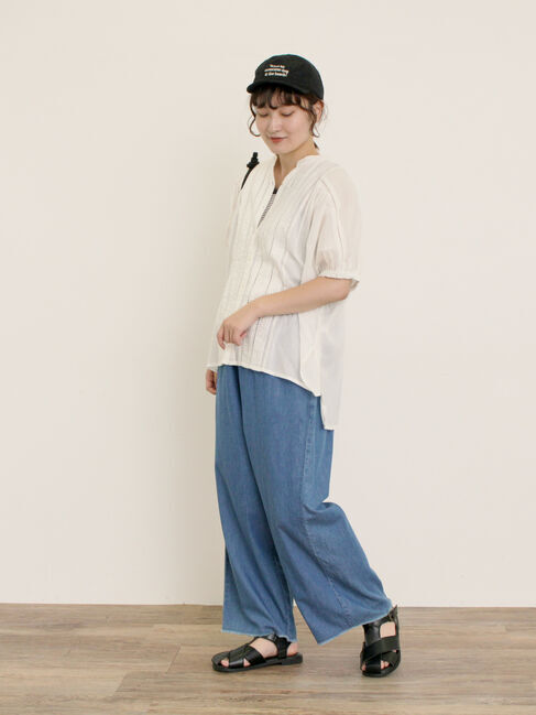 Samansa Mos2「【M/Lサイズ】インドデニムイージーパンツ」|その他|