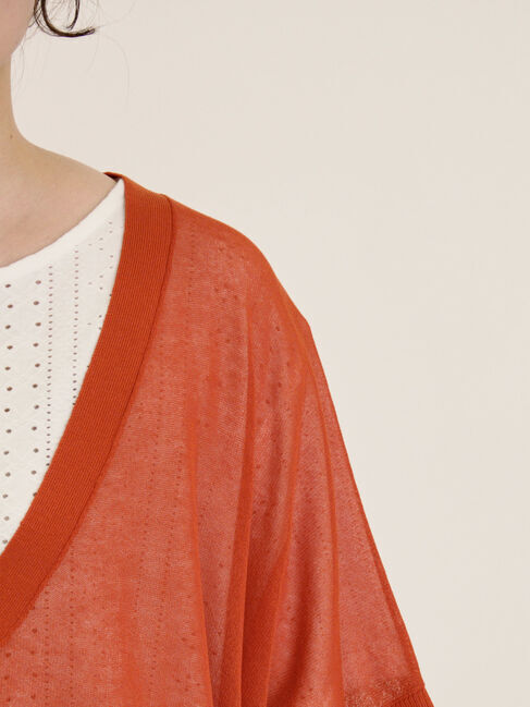 Samansa Mos2「【マシンウォッシャブル】ドルマンスリーブVネックカーディガン」|カーディガン|