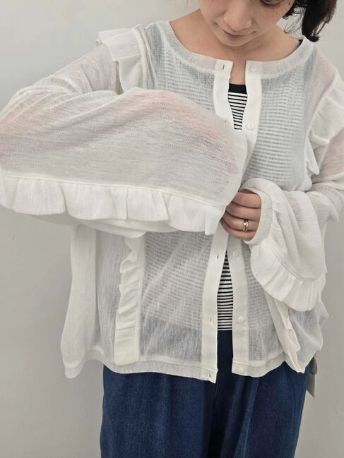 SM2「シアーフリル前後2WAYカットソー」|Tシャツ・カットソー|オフホワイト