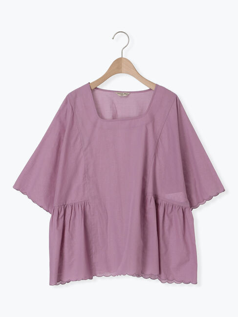 Samansa Mos2「◎裾スカラップブラウス」|シャツ・ブラウス|