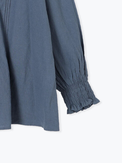 Samansa Mos2「【Cross&times;Linen】ピンタックブラウス」|シャツ・ブラウス|