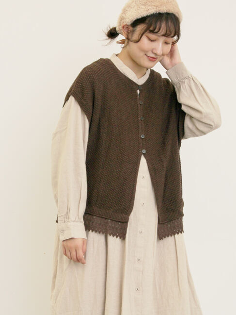 Samansa Mos2「2WAY裾レースかのこベスト」|ダウンベスト・ベスト|