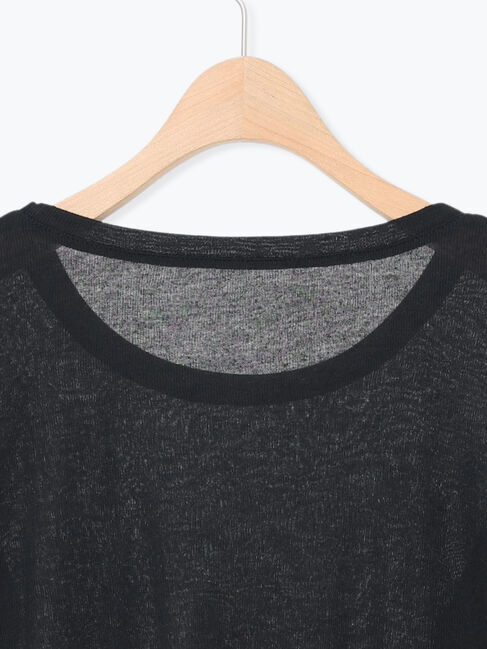 Samansa Mos2「袖シアー切替メローカットソー」|Tシャツ・カットソー|