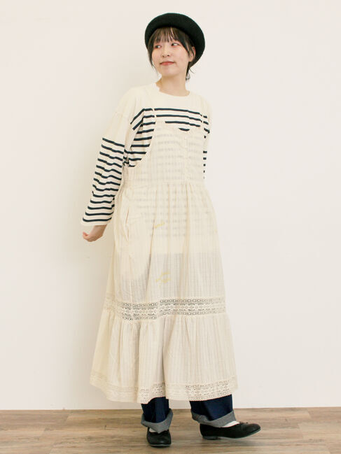 Samansa Mos2「ランダム刺繍入りワンピース」|ワンピース|