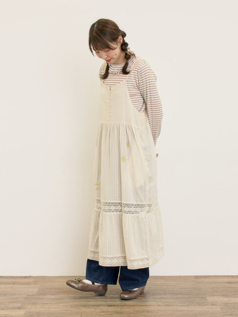 Samansa Mos2「ランダム刺繍入りワンピース」|ワンピース|