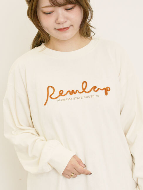 Samansa Mos2「コード刺繍長袖Tシャツ」|Tシャツ・カットソー|キナリ