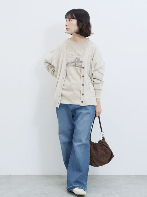 Samansa Mos2 blue「マルチスタイルVネックカーディガン」|カーディガン|