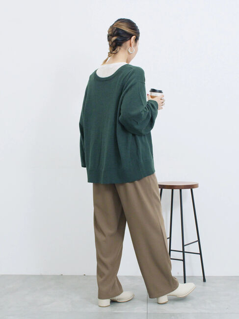 Samansa Mos2 blue「マルチスタイル前後2wayクルーネックカーディガン」|カーディガン|