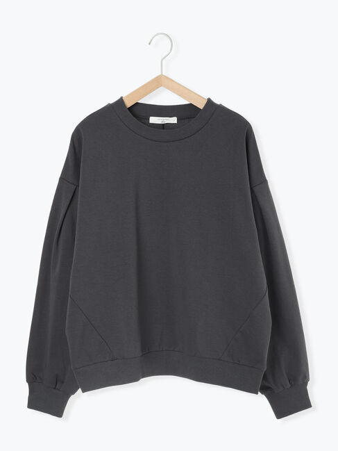 Samansa Mos2 blue「ポンチ袖タックプルオーバー」|Tシャツ・カットソー|