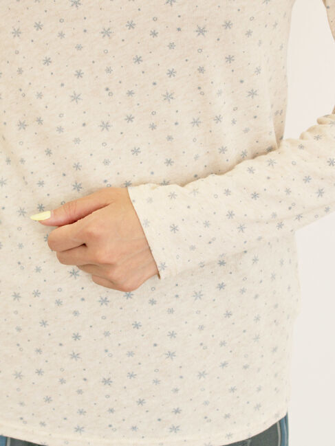 Samansa Mos2「【吸湿発熱】ベア天雪柄タートルネックインナー」|Tシャツ・カットソー|