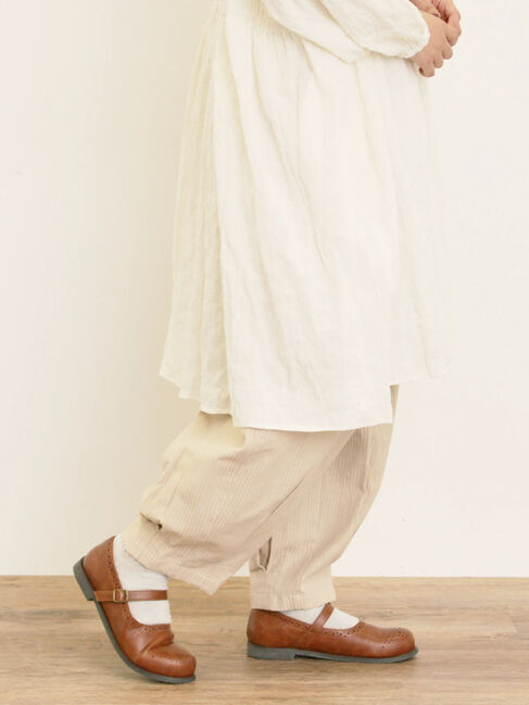 Samansa Mos2「ストライプツイル裾タックパンツ」|その他|