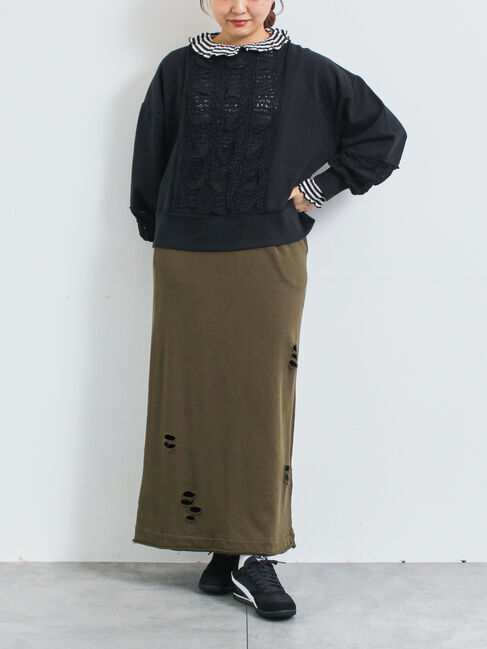 SM2「レース切替裏毛プルオーバー」|Tシャツ・カットソー|