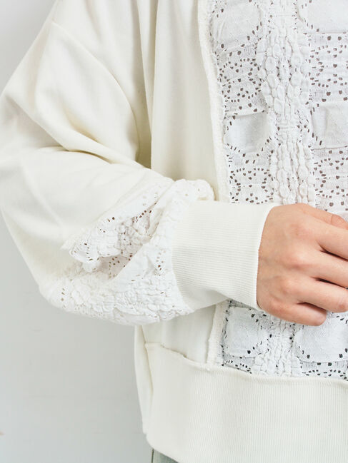 SM2「レース切替裏毛プルオーバー」|Tシャツ・カットソー|