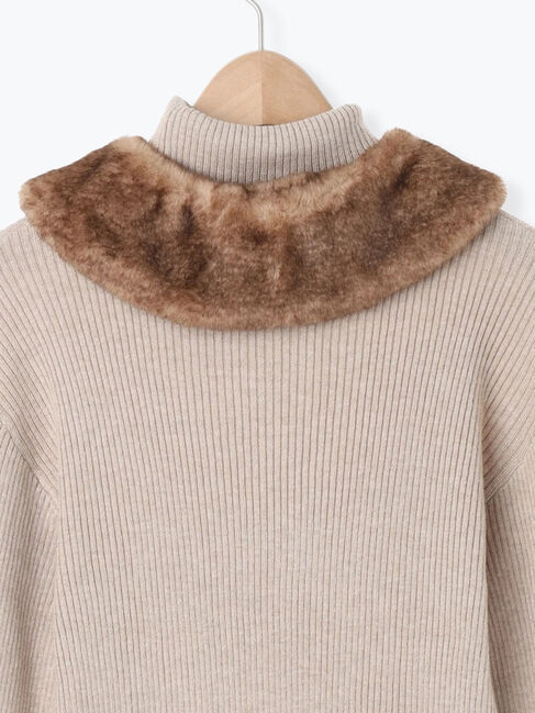 Samansa Mos2「【ゆべし&times;Samansa Mos2】ティペット付リブニット」|ニット・セーター|