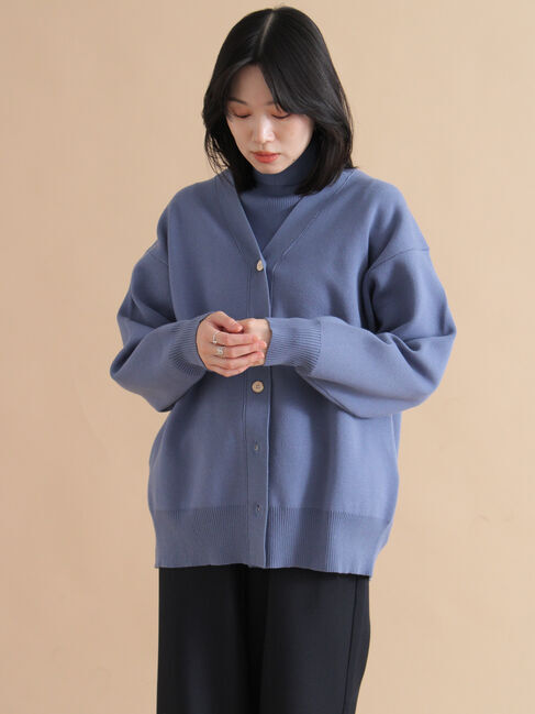 sm2rhythm「スポンジニットカーディガン」|カーディガン|ブルー