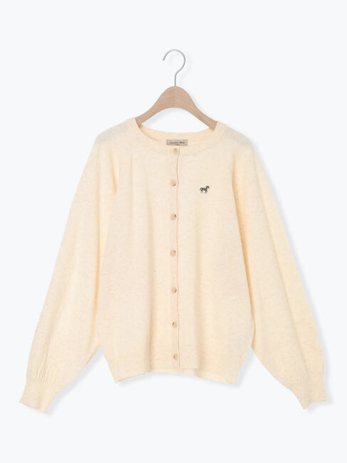 Samansa Mos2「刺繍入りパフスリーブカーディガン」|カーディガン|