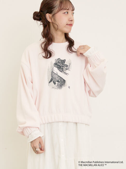 Samansa Mos2「【Alice&times;Samansa Mos2】裏起毛スウェット」|Tシャツ・カットソー|ピンク