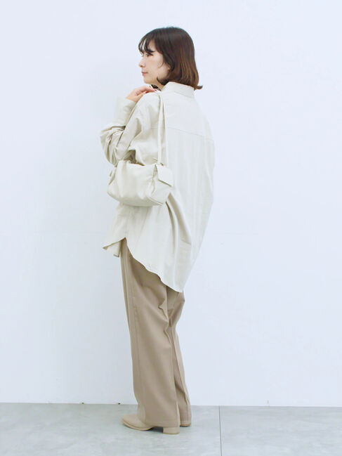 Samansa Mos2 blue「◎マットサテンタックシャツ」|シャツ・ブラウス|