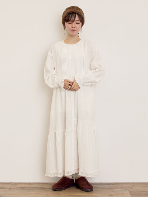 Samansa Mos2「【S/Mサイズ】レースパッチワークワンピース」|ワンピース|オフホワイト