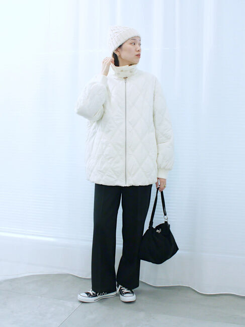 Samansa Mos2 blue「バルーンキルトジャケット」|その他|