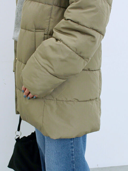 Samansa Mos2 blue「スタイルアップパデットコート」|その他|