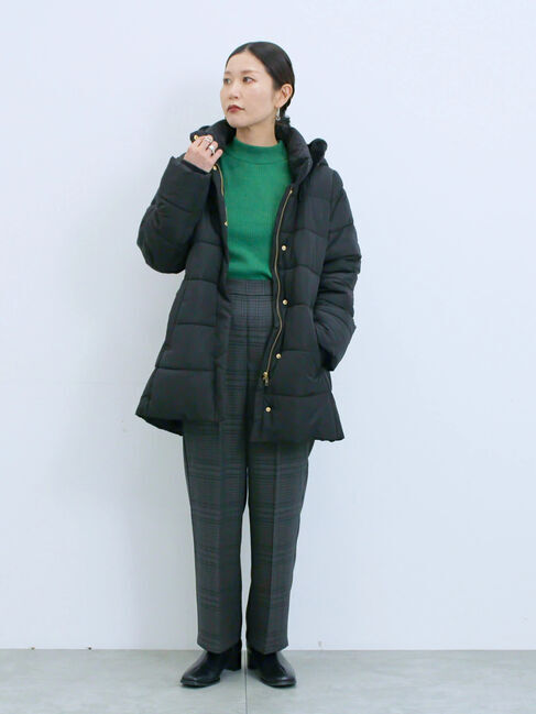 Samansa Mos2 blue「スタイルアップパデットコート」|その他|