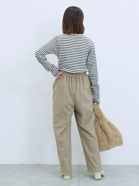 Samansa Mos2 blue「【Hug knit】リブハイネックプルオーバー」|ニット・セーター|