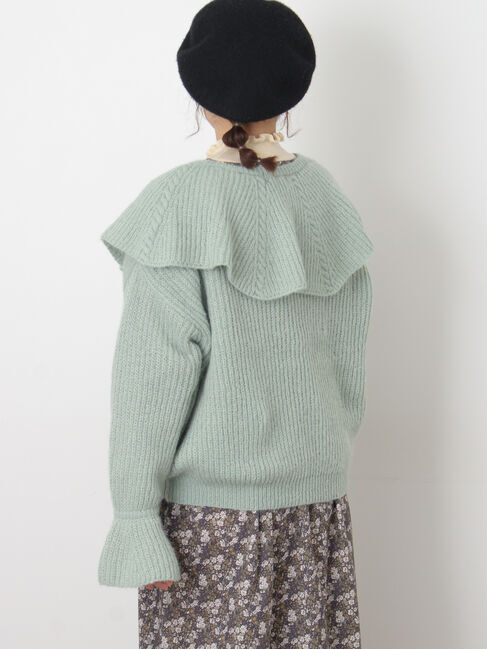 Samansa Mos2「フリルカラーニット」|ニット・セーター|
