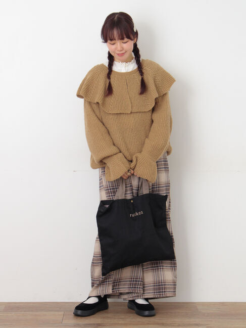 Samansa Mos2「フリルカラーニット」|ニット・セーター|