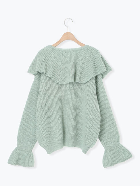 Samansa Mos2「フリルカラーニット」|ニット・セーター|