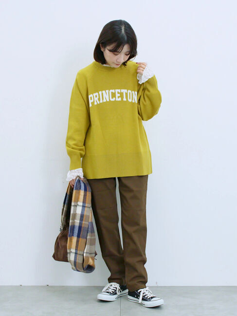 Samansa Mos2 blue「裏起毛ストレッチパンツ」|その他|