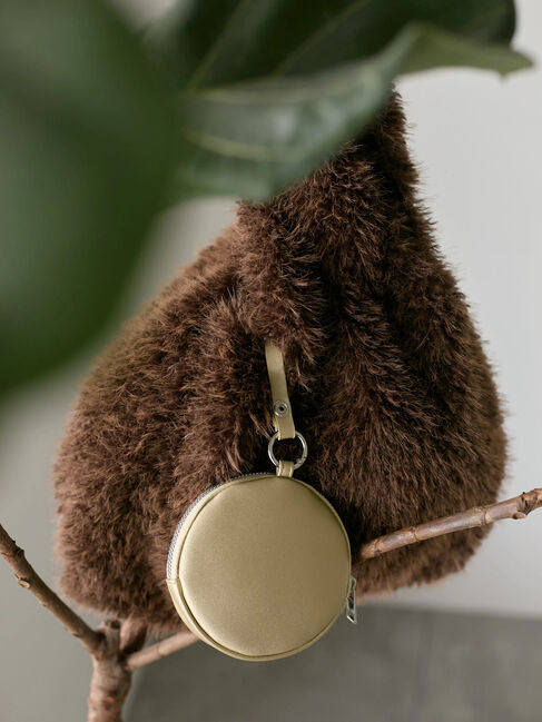 Samansa Mos2 blue「フェイクファーマルシェバッグ」|その他|