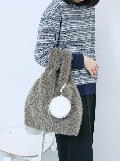 Samansa Mos2 blue「フェイクファーマルシェバッグ」|その他|