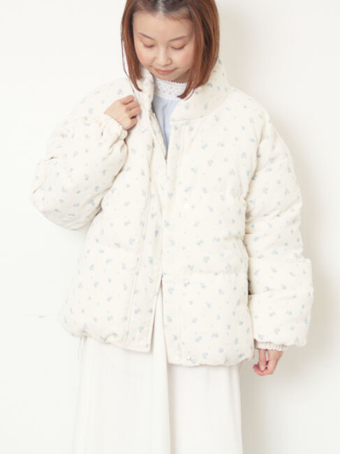 Samansa Mos2「柄アソートコーディロイブルゾン」|ブルゾン・スタジャン|オフホワイト