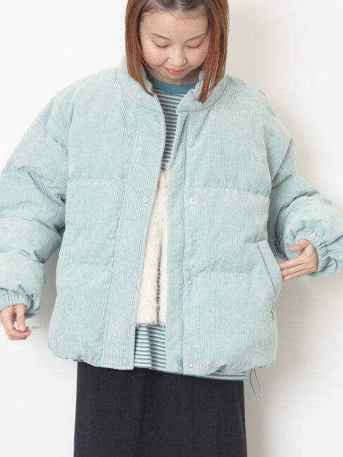 Samansa Mos2「柄アソートコーディロイブルゾン」|ブルゾン・スタジャン|ミント