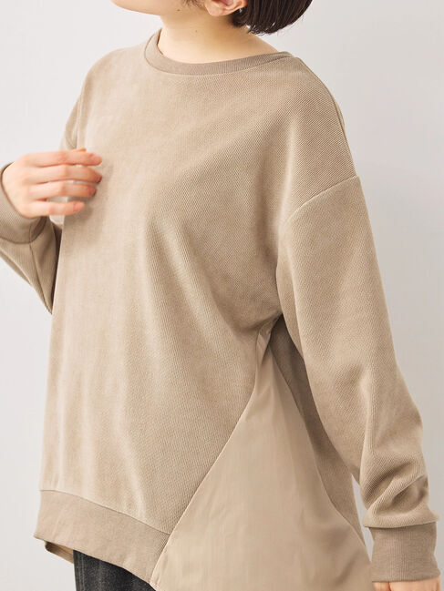 SM2「スウェードライク布帛切替プルオーバー」|Tシャツ・カットソー|