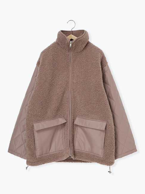 Samansa Mos2 blue「スタンドボアキルトジャケット」|その他|