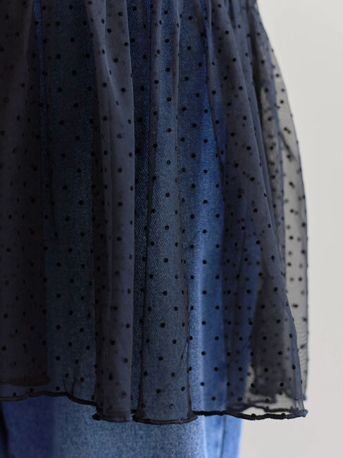 Samansa Mos2 blue「ペプラムプルオーバー」|Tシャツ・カットソー|