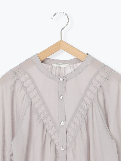 Samansa Mos2 blue「切替タックブラウス」|シャツ・ブラウス|