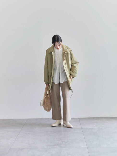 Samansa Mos2 blue「切替タックブラウス」|シャツ・ブラウス|