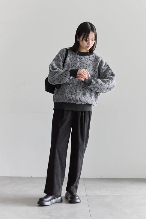 Samansa Mos2 blue「カットコールパンツ」|その他|