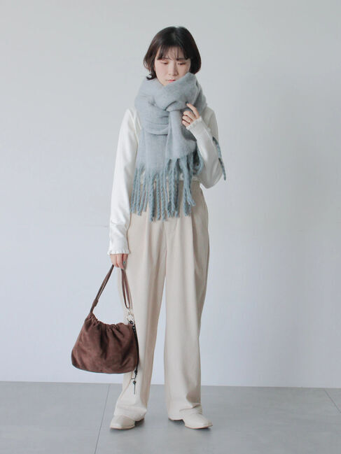 Samansa Mos2 blue「カットコールパンツ」|その他|