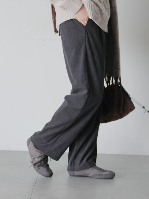 Samansa Mos2 blue「カットコールパンツ」|その他|