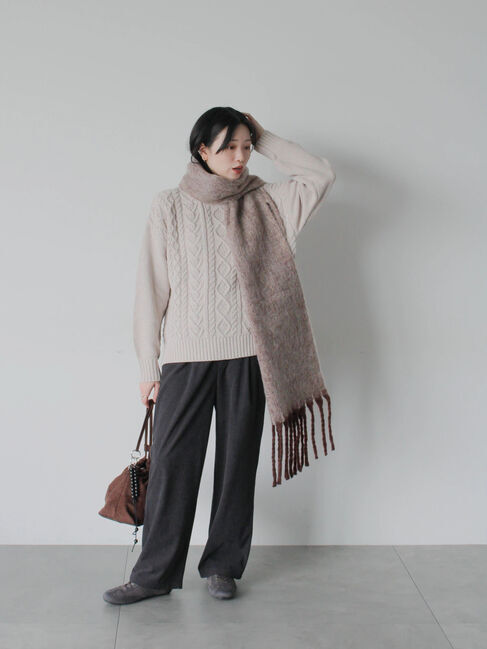 Samansa Mos2 blue「カットコールパンツ」|その他|