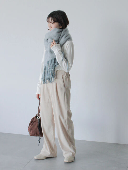 Samansa Mos2 blue「カットコールパンツ」|その他|